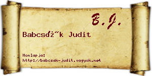 Babcsák Judit névjegykártya
